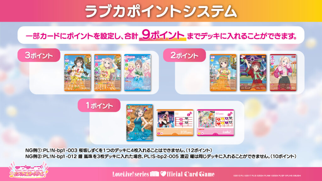 カードの使用制限に関するルール 「ラブカポイントシステム」について