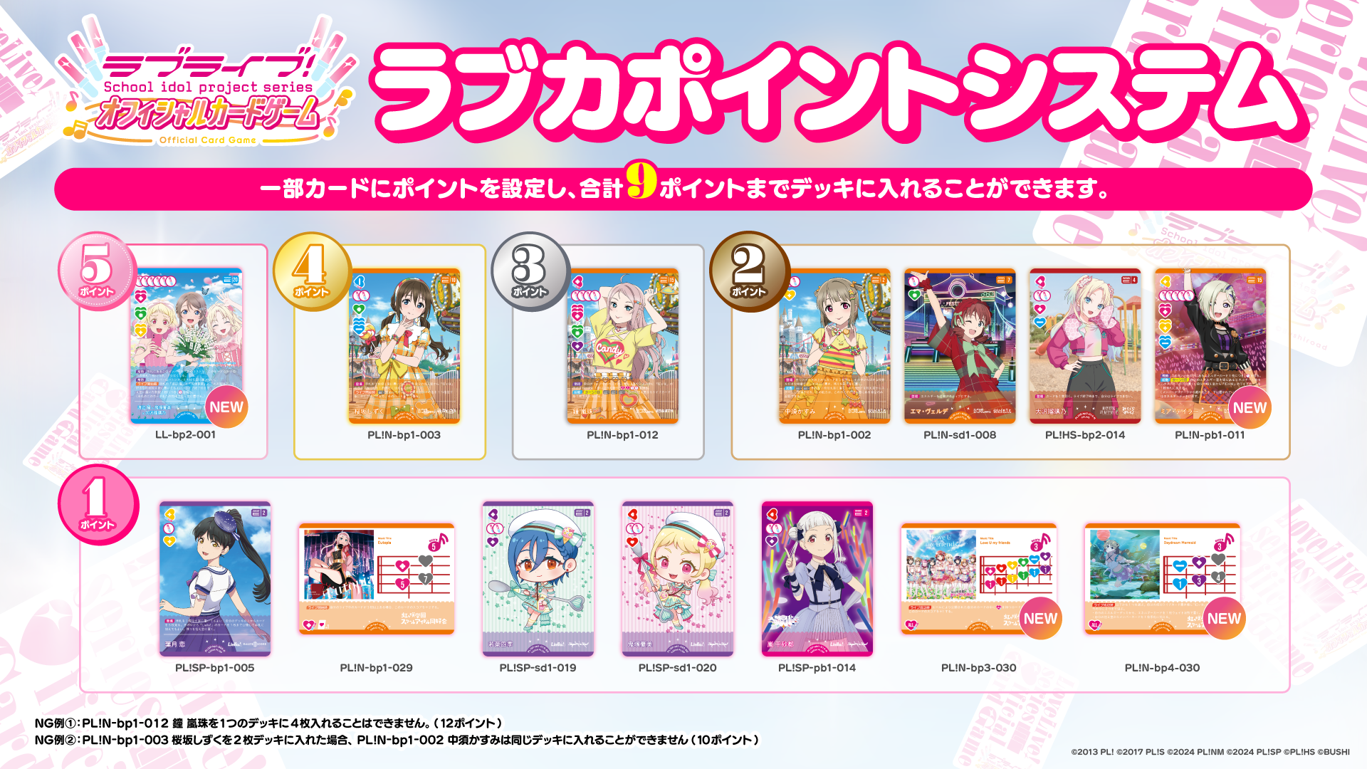 カードの使用制限に関するルール 「ラブカポイントシステム」について